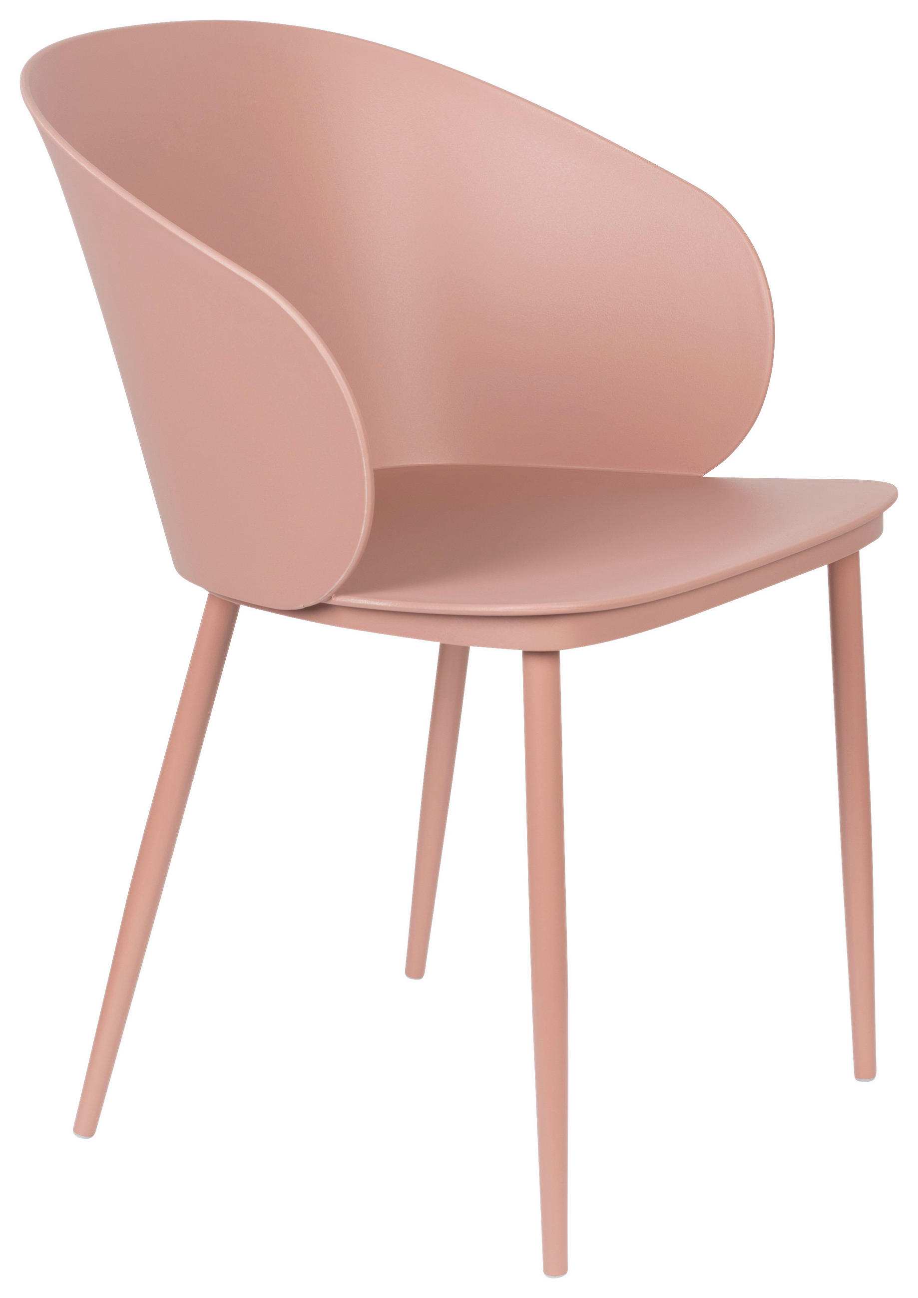 STUHL     - Rosa, KONVENTIONELL, Kunststoff/Metall (57/81/53,5cm) - Livetastic