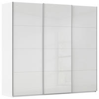 SCHWEBETÜRENSCHRANK 242/236/68 cm 3-türig Weiß  - Alufarben/Weiß, Basics, Glas/Holzwerkstoff (242/236/68cm) - Novel