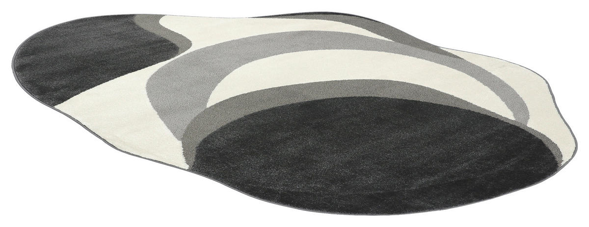 TKANÝ KOBEREC, 160/230 cm krémová, šedá, světle šedá - šedá/krémová, Design, textil (160/230cm) - Novel
