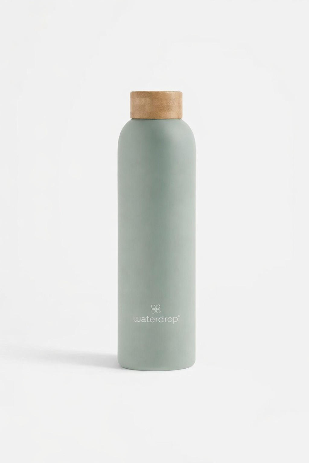 TRINKFLASCHE 0,6 L  - Olivgrün, Trend, Naturmaterialien/Metall (600ml) - waterdrop