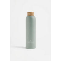TRINKFLASCHE 0,6 L  - Olivgrün, Trend, Naturmaterialien/Metall (600ml) - waterdrop