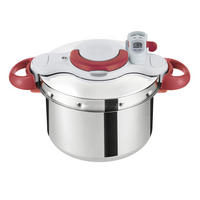 SCHNELLKOCHTOPF CLIPSO MINUT' PERFECT 6 L  - Klar/Edelstahlfarben, Basics, Kunststoff/Metall (28,5/24,6cm) - Tefal