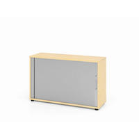 ROLLOSCHRANK Ahorn Ahornfarben, Silberfarben  - Silberfarben/Ahornfarben, KONVENTIONELL, Holz/Holzwerkstoff (120/40/74,8cm) - Venda