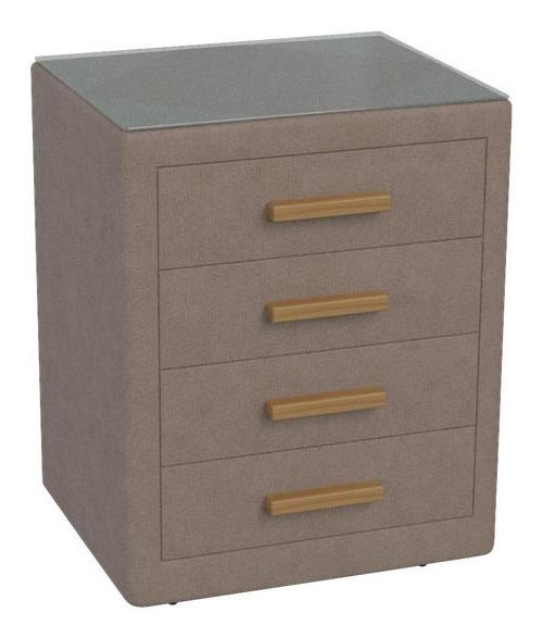 NACHTSCHRANK 50/64/41,5 cm - Hellbraun/Naturfarben, KONVENTIONELL, Glas/Holz (50/64/41,5cm) - Dieter Knoll