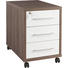 ROLLCONTAINER - Silberfarben/Trüffeleichefarben, KONVENTIONELL, Holzwerkstoff/Kunststoff (43,8/63/65cm) - Voleo ROLLCONTAINER - Silberfarben/Trüffeleichefarben, KONVENTIONELL, Holzwerkstoff/Kunststoff (43,8/63/65cm) - Voleo