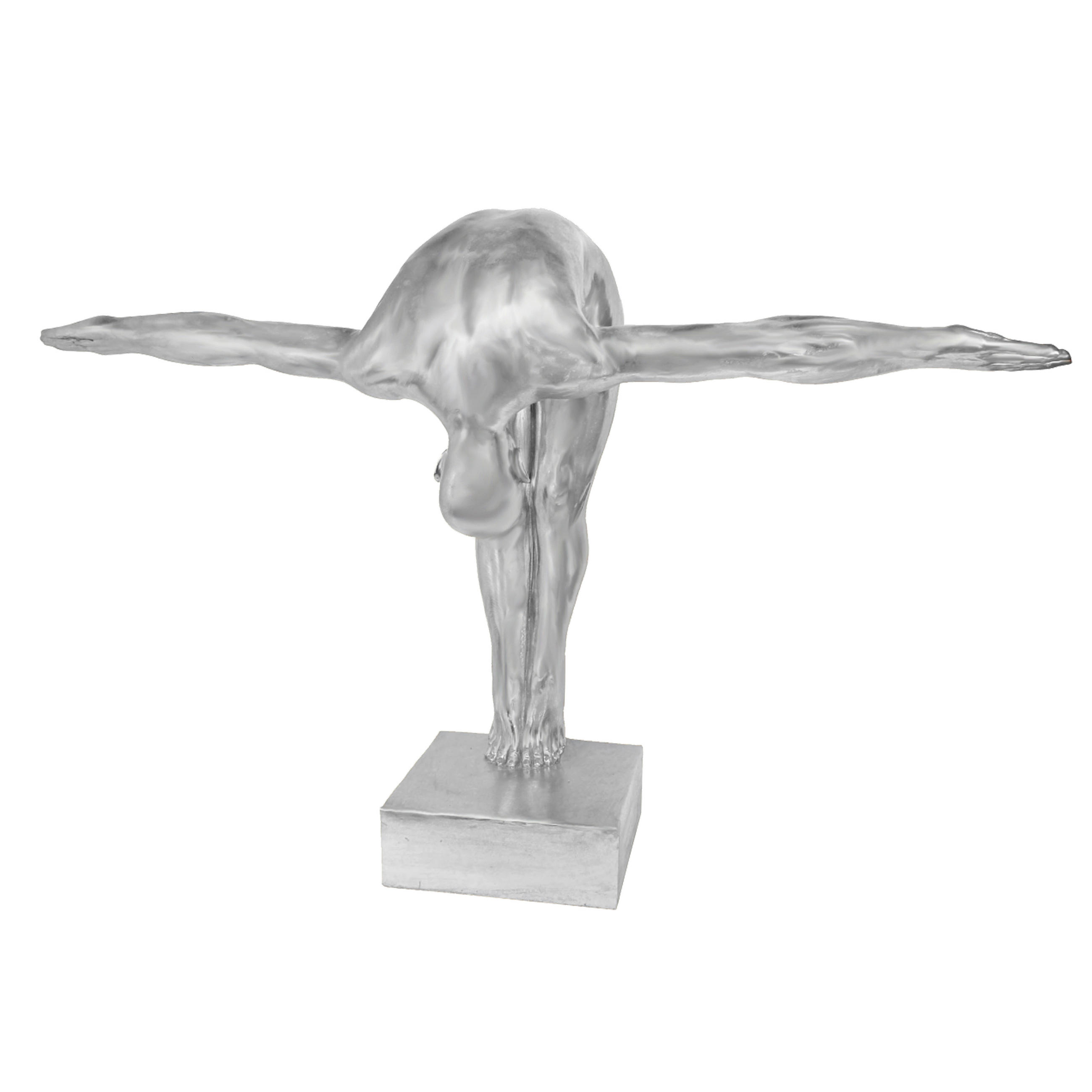 Ambia Home Skulptur Silber 38x80x117 cm