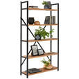 REGAL 100/178/32 cm Naturfarben - Schwarz/Naturfarben, Trend, Holz/Metall (100/178/32cm) - Ambia Home
