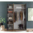 KLEIDERSCHRANK  in Graphitfarben, Eichefarben  - Eichefarben/Schwarz, KONVENTIONELL, Holzwerkstoff/Kunststoff (150/210/53cm) - Carryhome