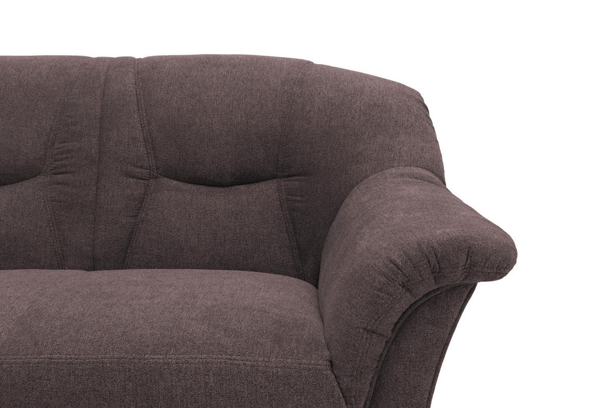 ECKSOFA Greige Mikrofaser  - Greige/Schwarz, KONVENTIONELL, Kunststoff/Textil (146/232cm) - MID.YOU