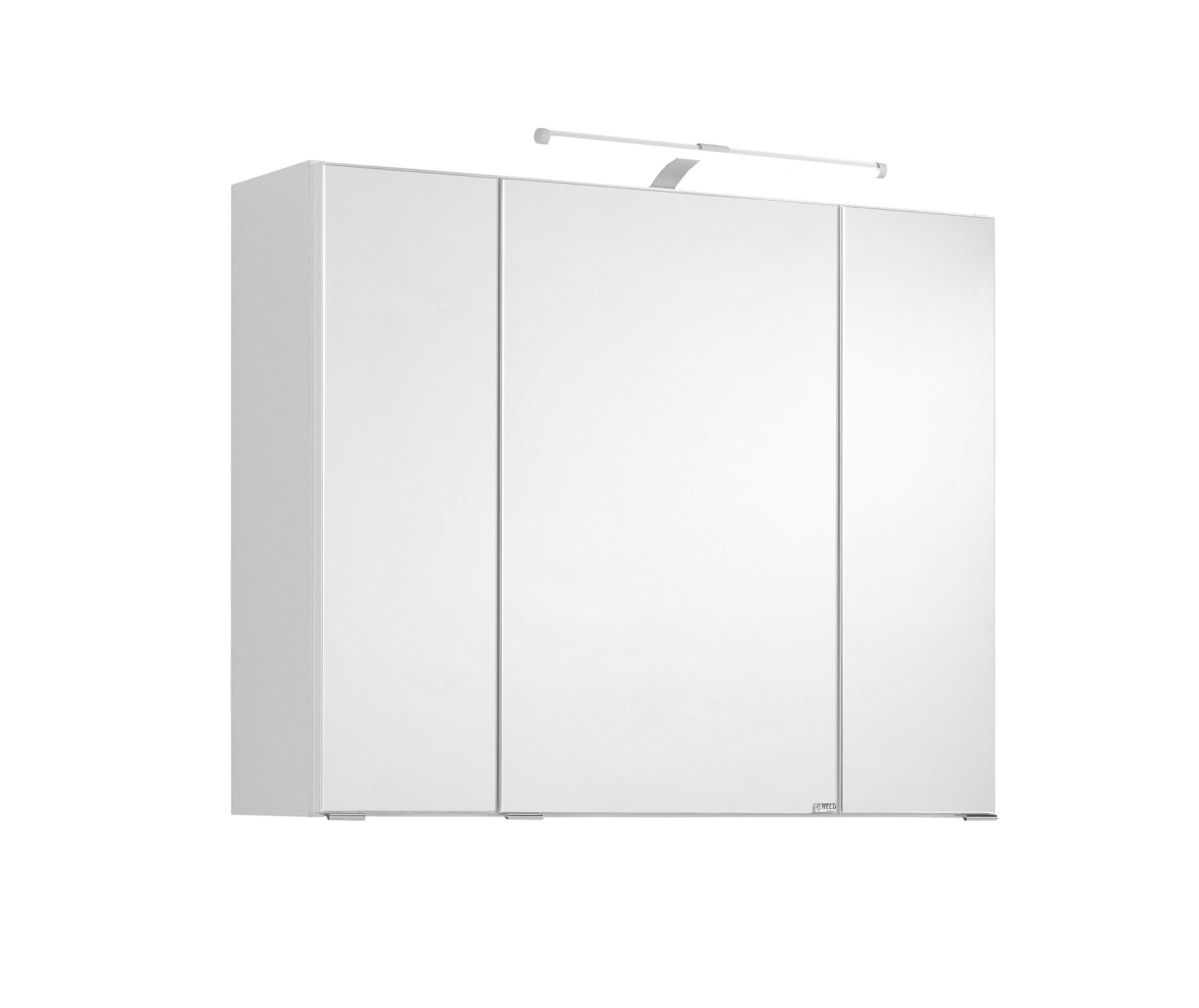 SPIEGELSCHRANK 80/64/20 cm  - Chromfarben/Weiß, KONVENTIONELL, Glas/Holzwerkstoff (80/64/20cm) - Xora