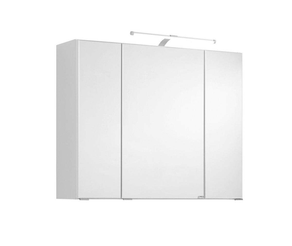 SPIEGELSCHRANK 80/64/20 cm  - Chromfarben/Weiß, KONVENTIONELL, Glas/Holzwerkstoff (80/64/20cm) - Xora