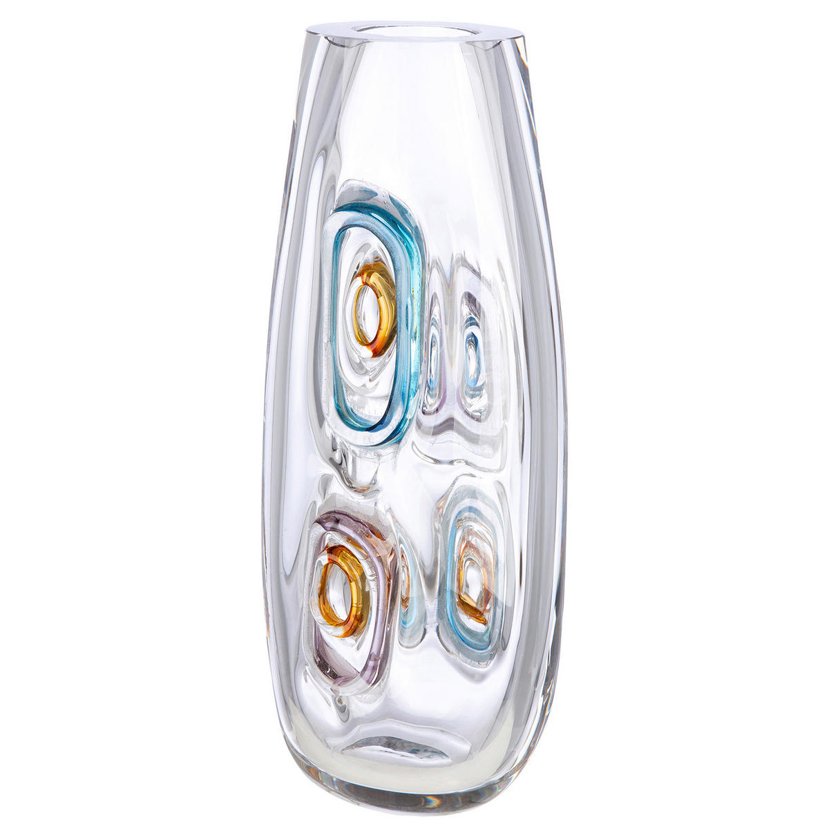 DEKOVASE  - Klar/Multicolor, Basics, Glas (15/39,5/14cm)