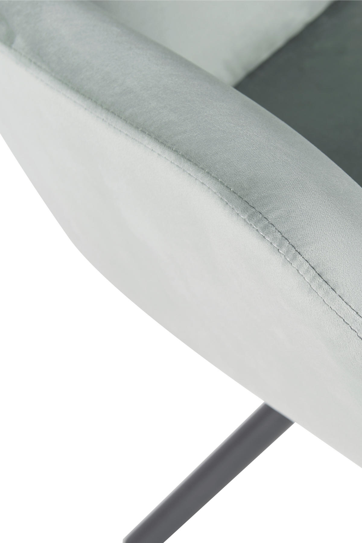 ARMLEHNSTUHL-SET 2 Stück  in Stahl Samt, Velours  - Schwarz/Mintgrün, MODERN, Textil/Metall (63/89/70cm) - MID.YOU