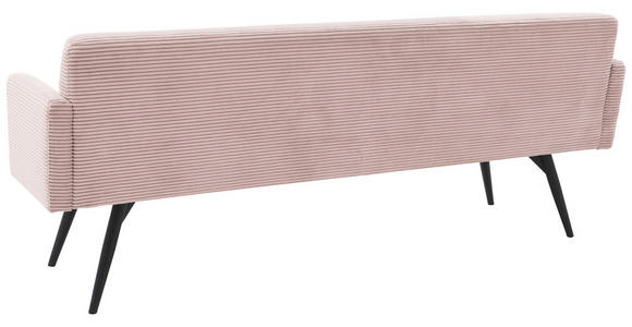 SITZBANK 216/86/68 cm Cord Hellrosa Metall  - Hellrosa/Schwarz, Design, Textil/Metall (216/86/68cm) - Dieter Knoll