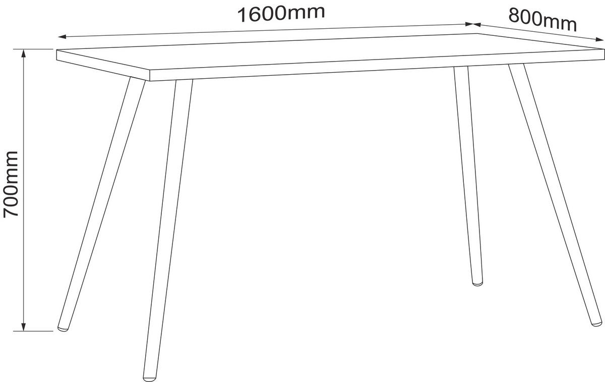 SCHREIBTISCH 160/80/70 cm  in Schwarz, Sonoma Eiche  - Schwarz/Sonoma Eiche, MODERN, Holzwerkstoff/Metall (160/80/70cm) - MID.YOU