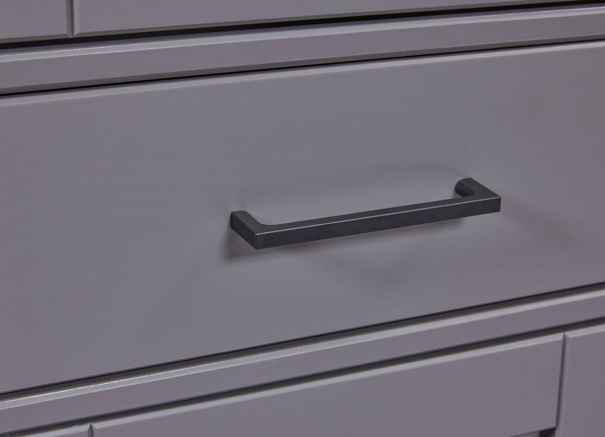 VITRINA 90/190/38 cm   - siva/crna, Moderno, staklo/drvni materijal (90/190/38cm)