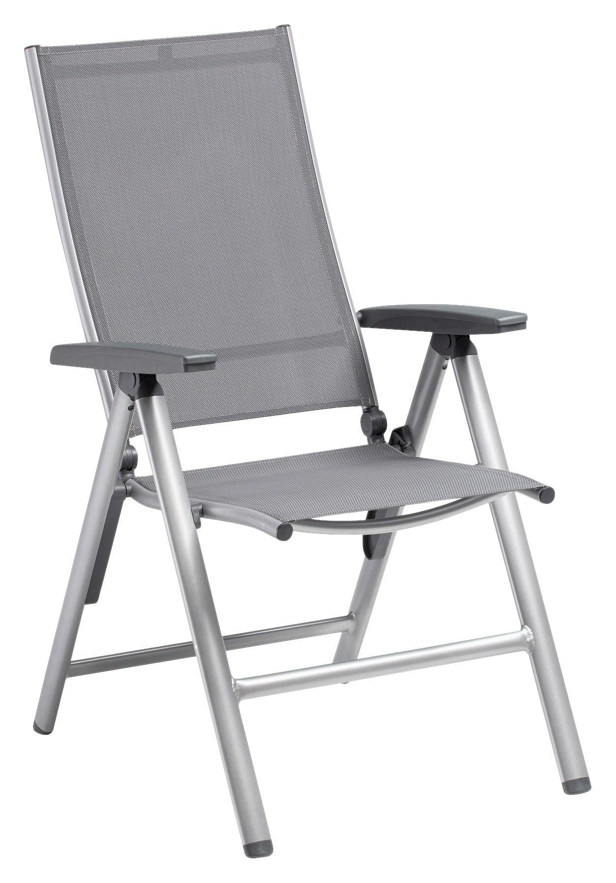 KLAPPSESSEL Netzbespannung Anthrazit, Silberfarben  - Anthrazit/Silberfarben, Basics, Textil/Metall (70/114/62cm) - Kettler