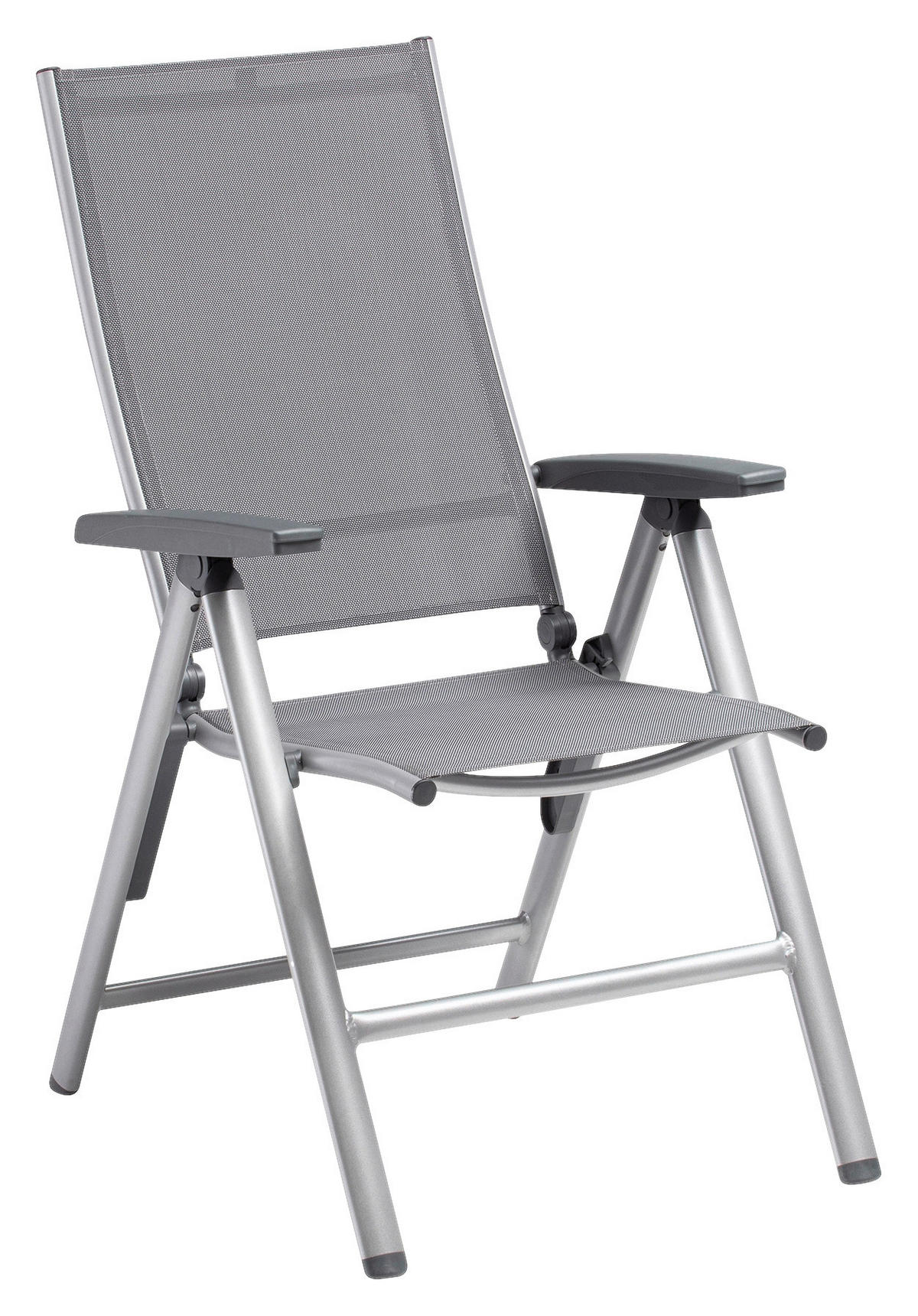 KLAPPSESSEL Netzbespannung Anthrazit, Silberfarben  - Anthrazit/Silberfarben, Basics, Textil/Metall (70/114/62cm) - Kettler