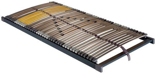 LATTENROST 90/200 cm Mittelzone verstellbar, Birke  - Anthrazit/Gelb, Basics, Holz/Kunststoff (90/200cm) - Novel