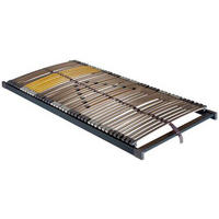LATTENROST 90/200 cm Mittelzone verstellbar, Birke  - Anthrazit/Gelb, Basics, Holz/Kunststoff (90/200cm) - Novel