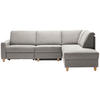ECKSOFA in Flachgewebe Ecru  261/203 cm  - Ecru/Eichefarben, KONVENTIONELL, Holz/Textil (261/203cm) - Sedda