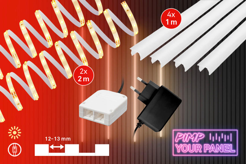 LED PÁSKA, 400 cm - bílá, Basics, plast (400cm)