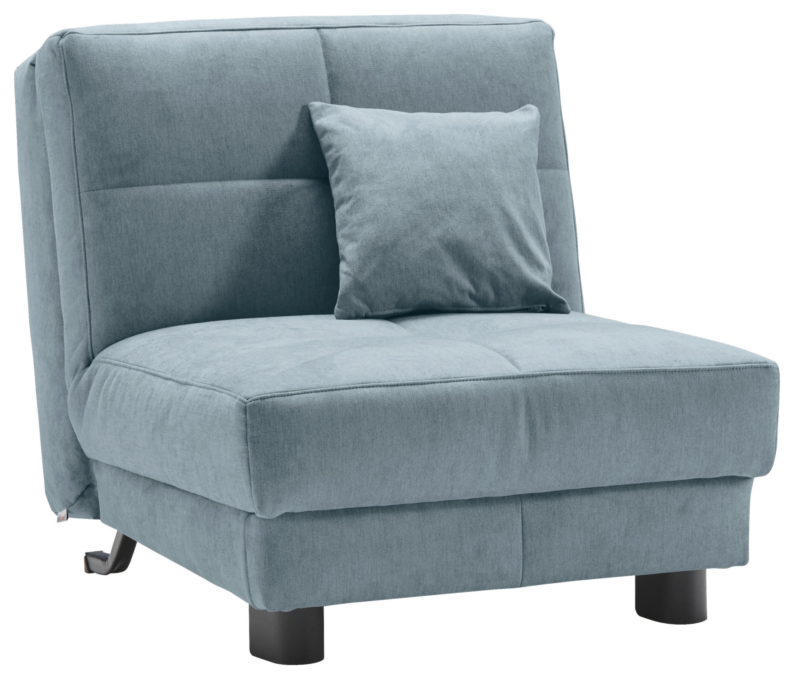 SCHLAFSESSEL Mikrovelours Hellblau    - Schwarz/Hellblau, KONVENTIONELL, Textil/Metall (85/85/100cm) - Carryhome