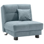 SCHLAFSESSEL Mikrovelours Hellblau - Schwarz/Hellblau, KONVENTIONELL, Textil/Metall (85/85/100cm) - Carryhome