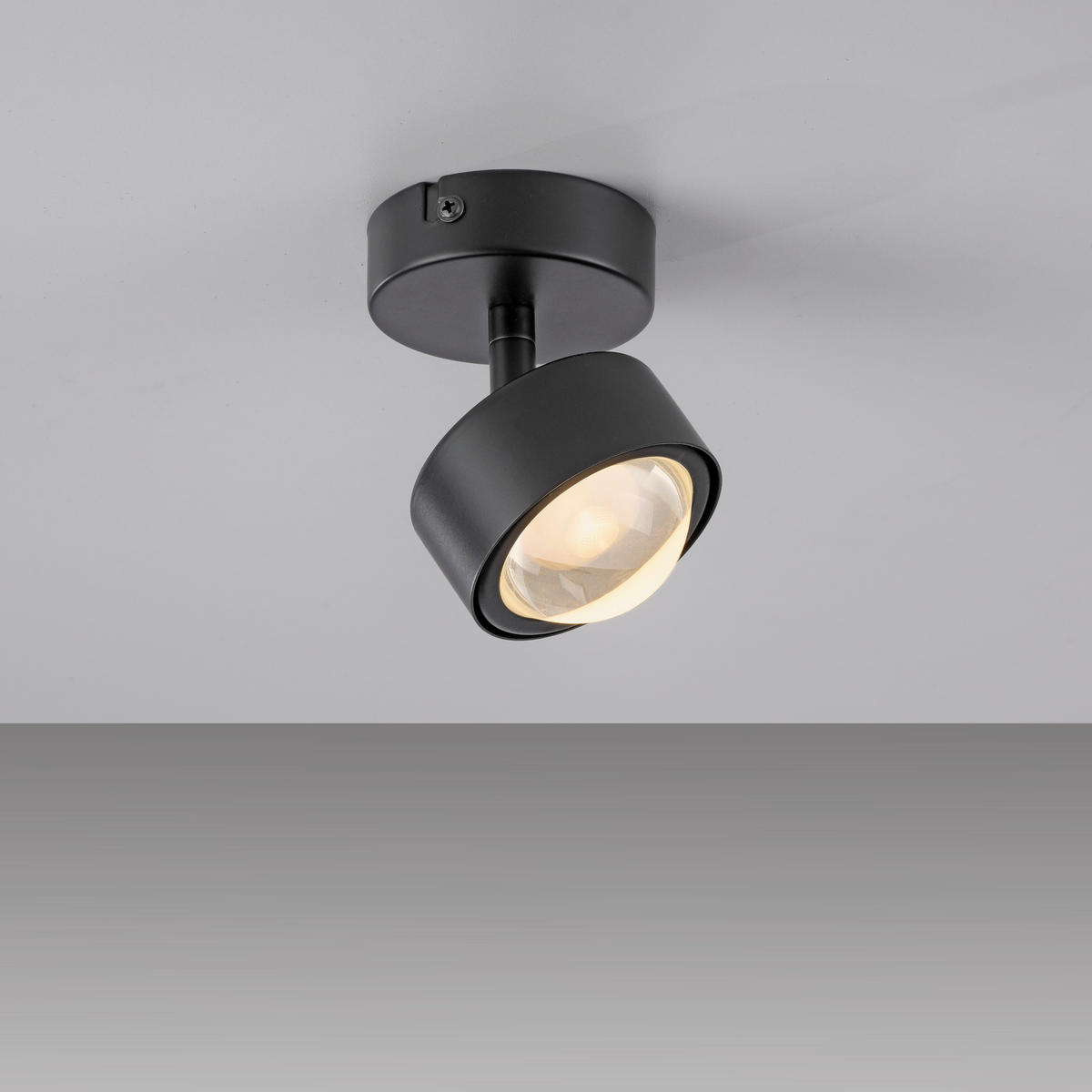 LED-DECKENLEUCHTE 10,5/8/12,5 cm   - Schwarz, Design, Kunststoff/Metall (10,5/8/12,5cm) - Schöner Wohnen