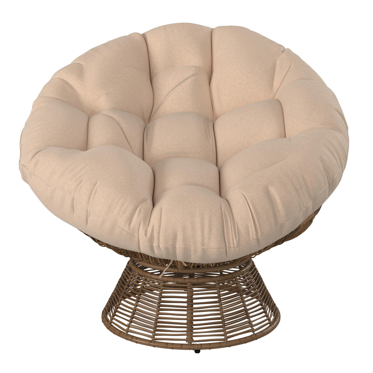 GARTEN-RELAXSESSEL Stahl  - Beige/Braun, KONVENTIONELL, Kunststoff/Metall (96/86/78cm) - Ambia Garden
