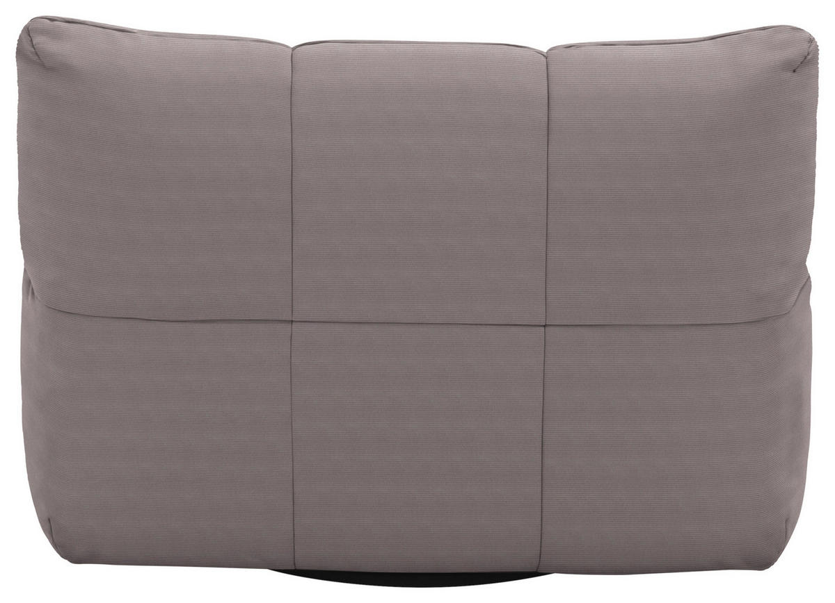 SESSEL Feincord Taupe  - Taupe/Schwarz, Design, Kunststoff/Textil (112/85/108cm) - Pure Home Lifestyle