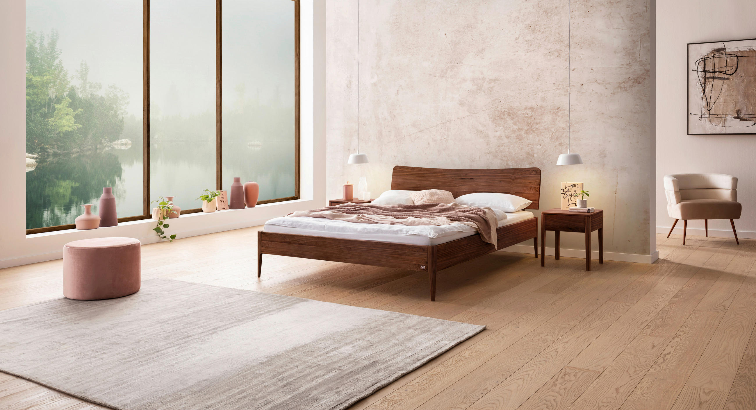 BETT 140/200 cm in Nussbaumfarben - Nussbaumfarben, KONVENTIONELL, Holz (140/200cm) - Hasena