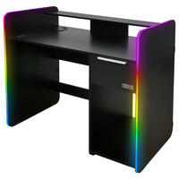 GAMINGTISCH Schwarz  - Grau Hochglanz/Schwarz, MODERN, Holzwerkstoff/Metall (110/55/95cm) - X Rocker