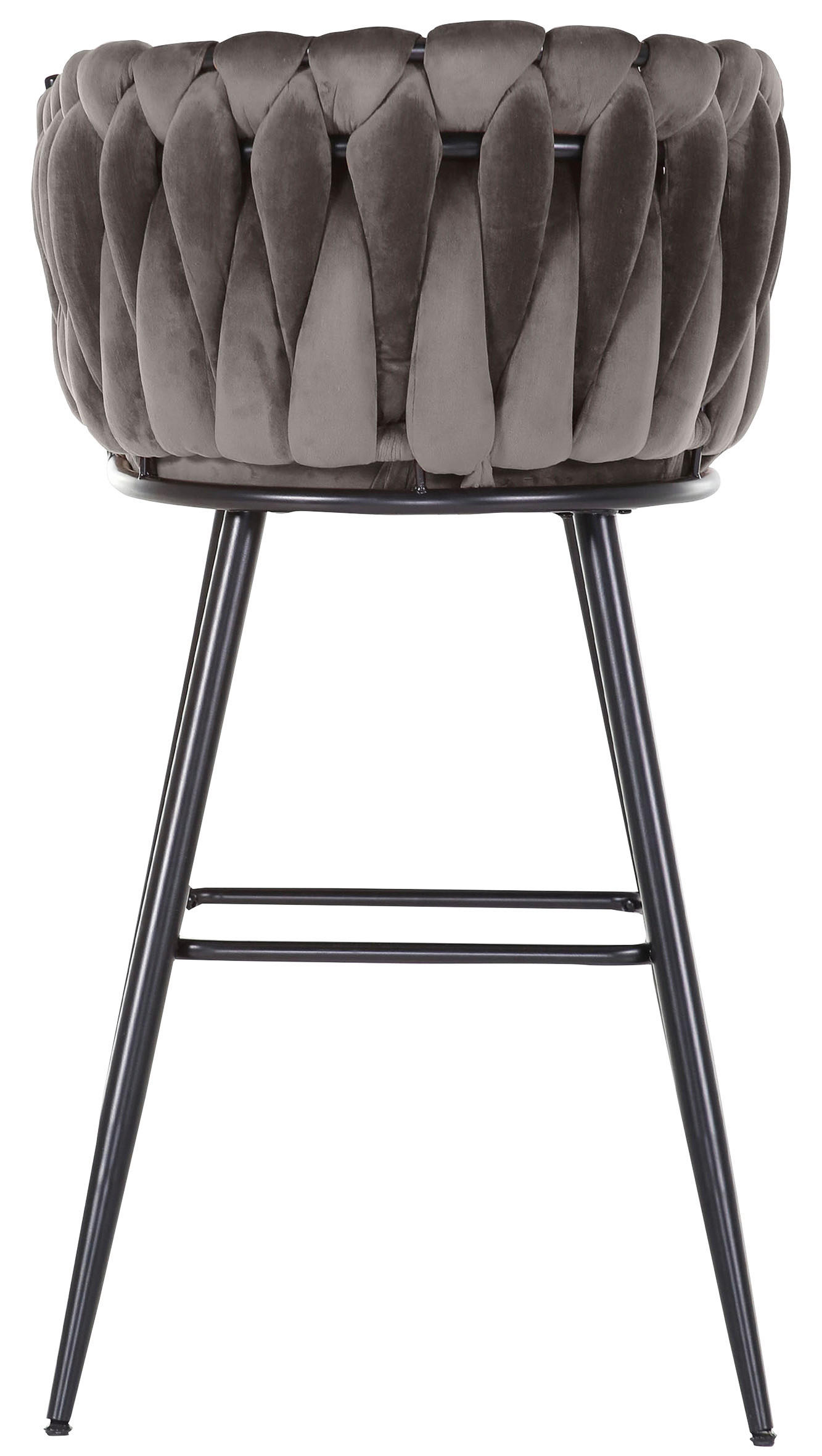 BARHOCKER Velours Anthrazit Stoffauswahl, Typenauswahl - Anthrazit, LIFESTYLE (57/110/61cm) - Landscape