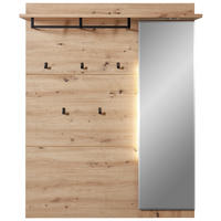 GARDEROBENPANEEL  in 120/153/30 cm  - Eiche Artisan, Design, Glas/Holzwerkstoff (120/153/30cm) - Voleo