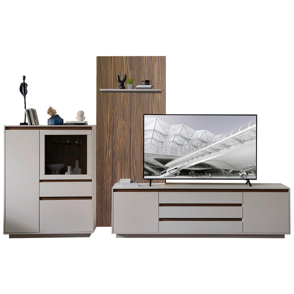 ANSAMBLU MOBILIER CAMERA DE ZI in culoare lemn de nuc cașmir