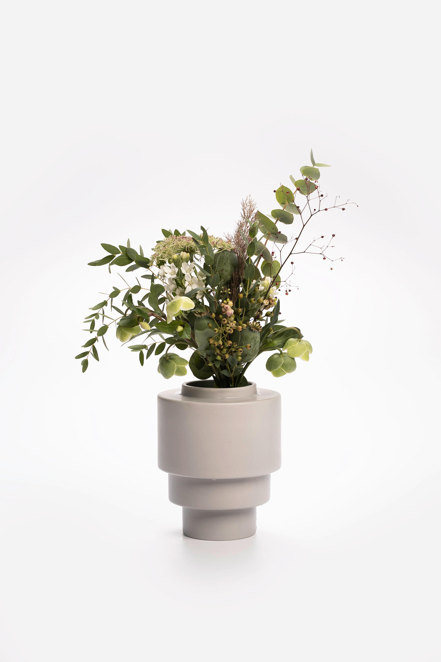 VASE  - Grau, Basics, Keramik (16/19,5cm) - Markslöjd