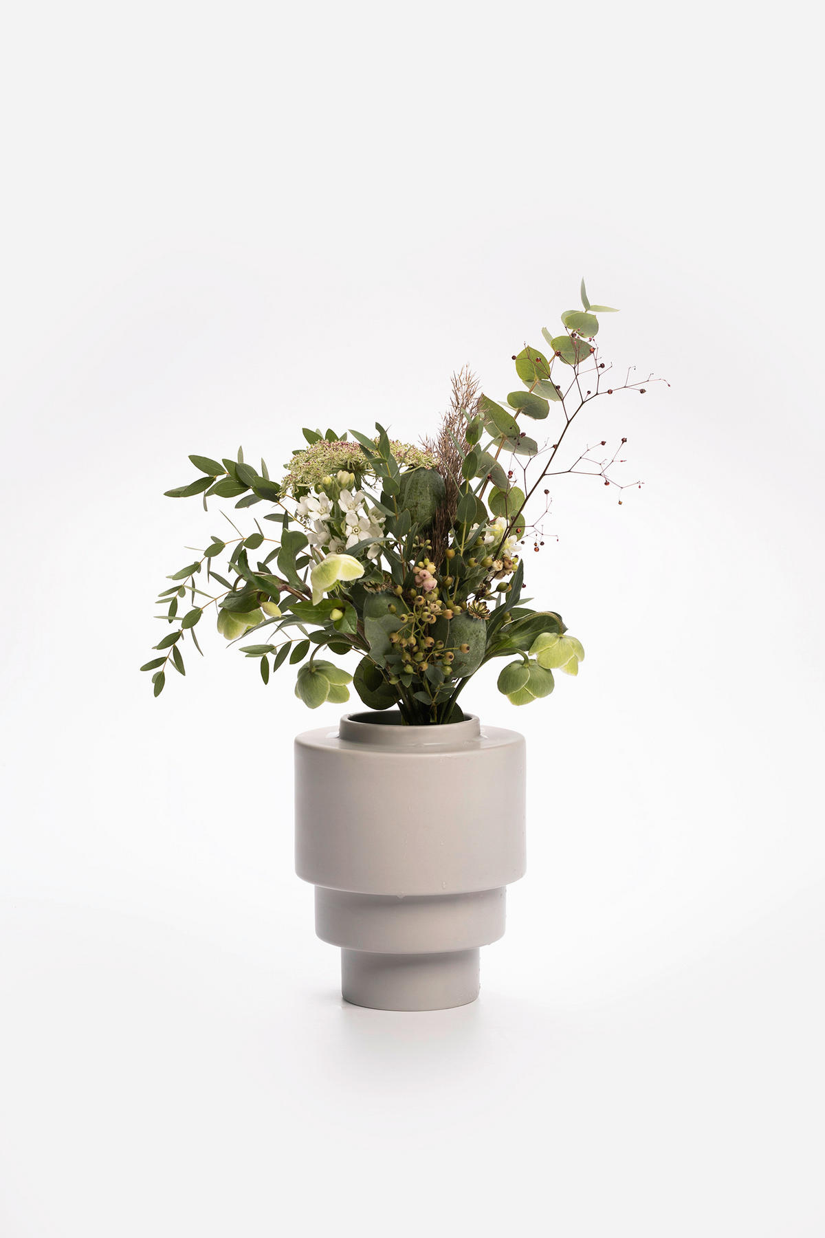 VASE  - Grau, Basics, Keramik (16/19,5cm) - Markslöjd