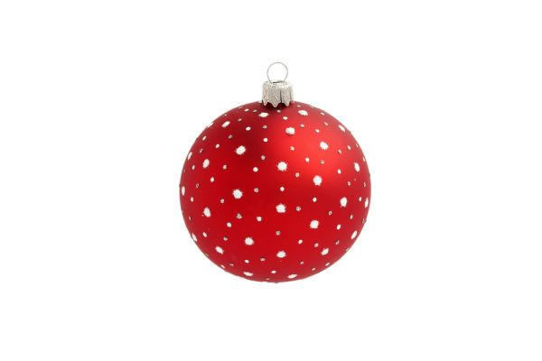 JULGRANSKULA 8 cm  - röd, Lifestyle, metall/glas (8cm) - Best Price