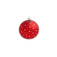 JULGRANSKULA 8 cm  - röd, Lifestyle, metall/glas (8cm) - Best Price