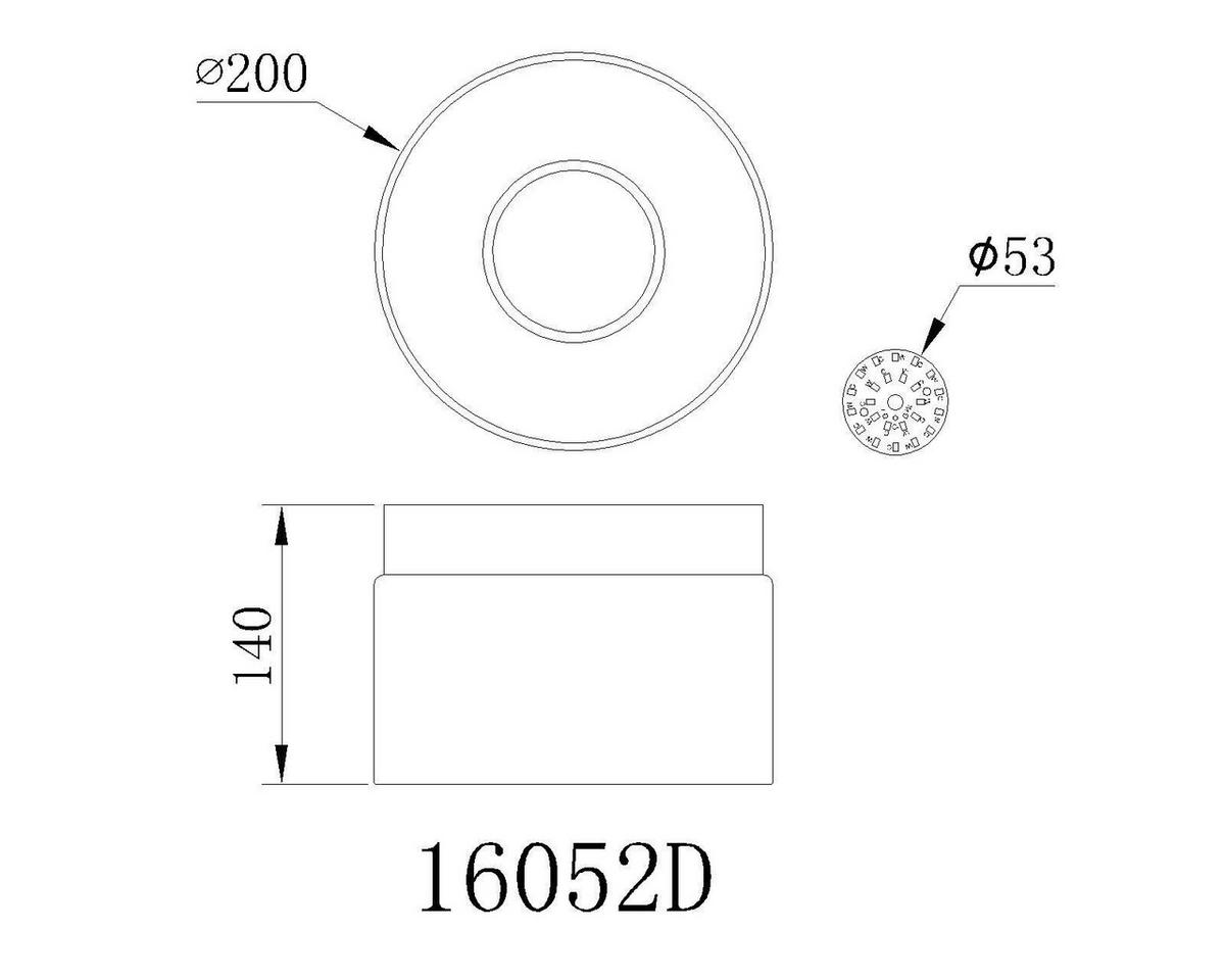 STROPNA LED-SVETILKA  TRENTON //3000, 6000, 4000 K/230 V/ - črna/bela, Design, kovina/steklo (20/14cm) - Globo