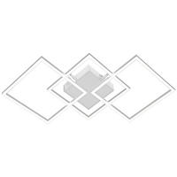 LED-DECKENLEUCHTE 75,5/37/6 cm   - Nickelfarben, Trend, Kunststoff/Metall (75,5/37/6cm) - Novel