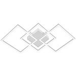 LED-DECKENLEUCHTE 75,5/37/6 cm   - Nickelfarben, Trend, Kunststoff/Metall (75,5/37/6cm) - Novel