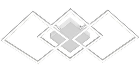 LED-DECKENLEUCHTE Giga 75,5/37/6 cm  - Nickelfarben, Trend, Kunststoff/Metall (75,5/37/6cm) - Novel