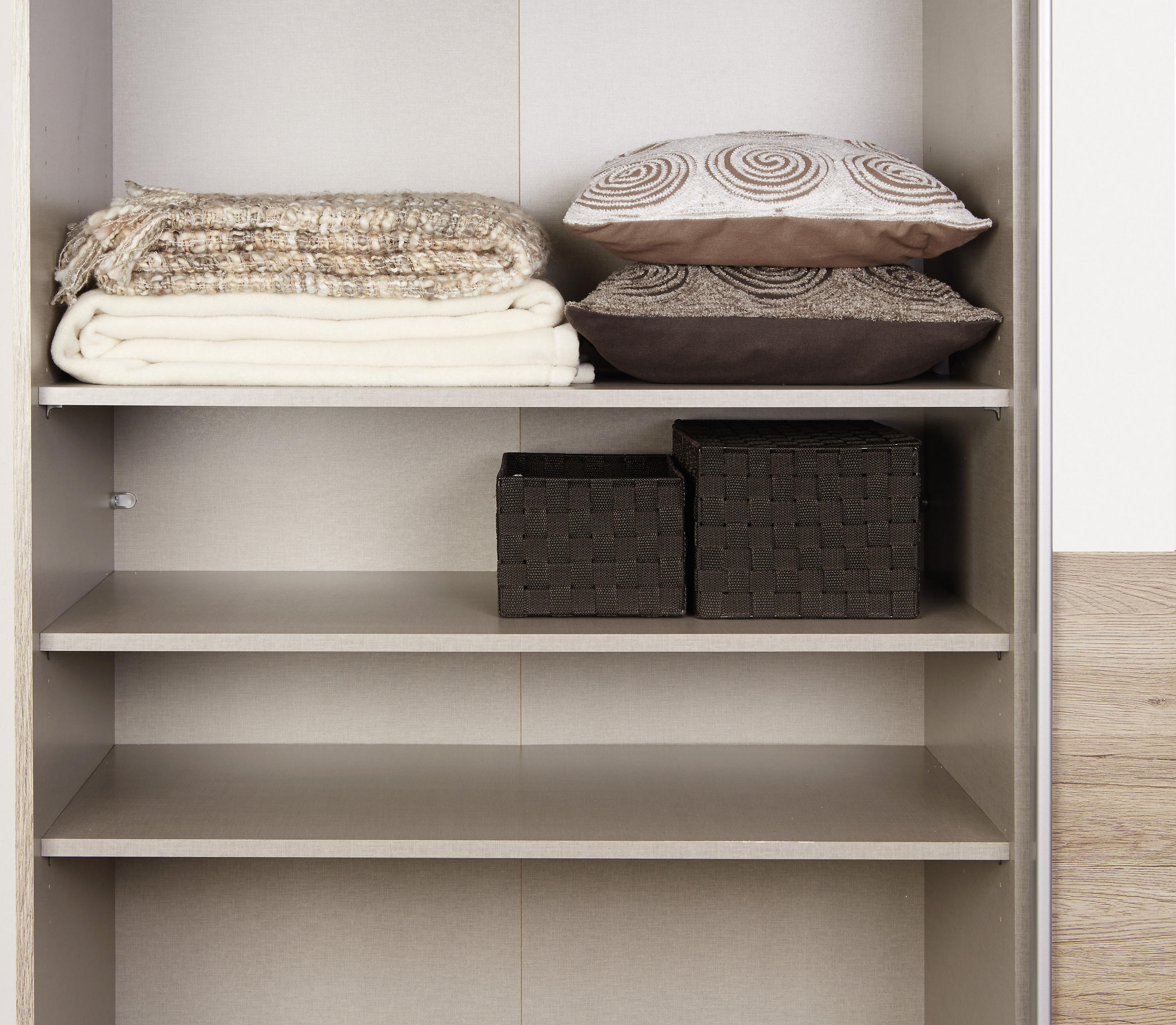 HYLLPLAN SET 88/1,6/48 cm   - grå, Basics, trämaterial (88/1,6/48cm) - Rauch Möbel