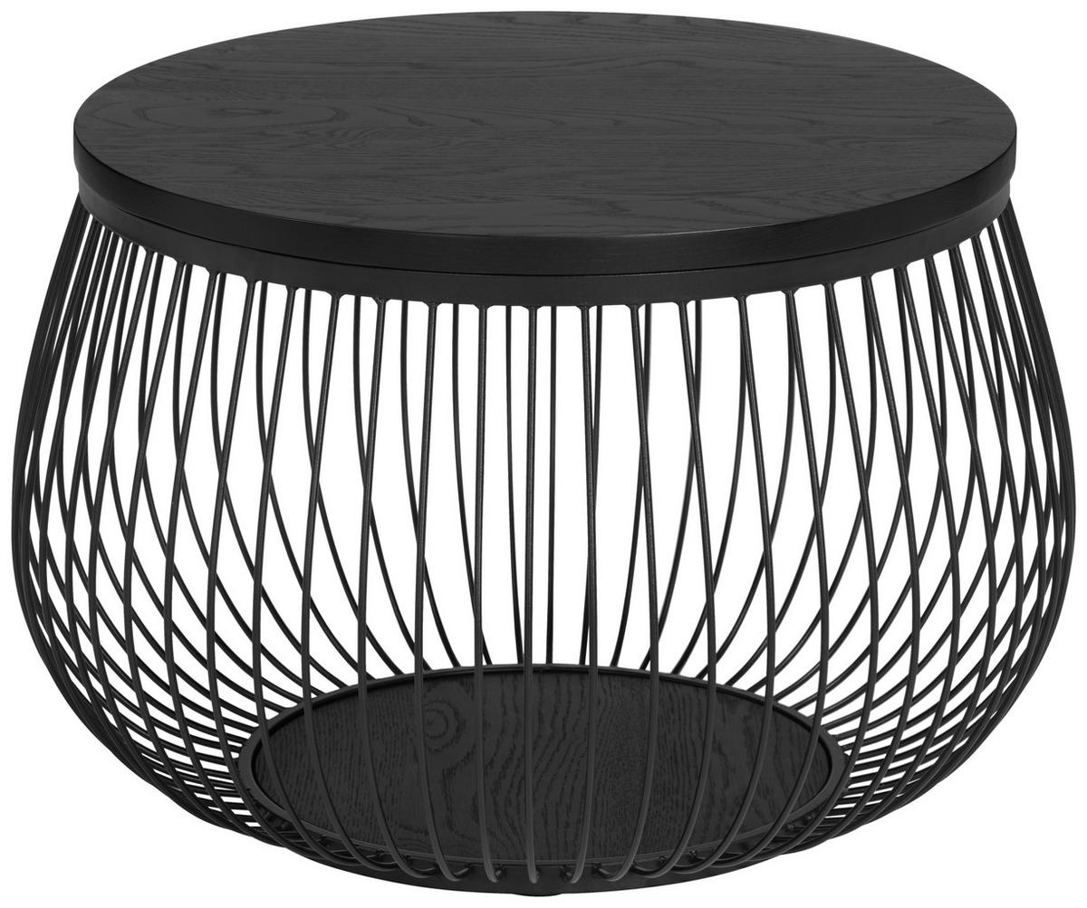 COUCHTISCH in Holz, Metall, Holzwerkstoff 70/70/45 cm  - Schwarz, Design, Holz/Holzwerkstoff (70/70/45cm) - MID.YOU