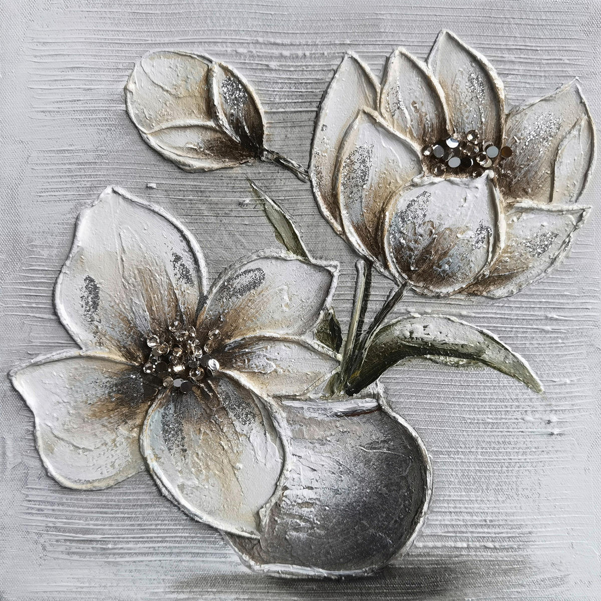 ULJANA SLIKA  30/30 cm       - siva/tamnozelena, Konvencionalno, drvo/tekstil (30/30cm) - Monee