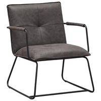 KRESLO, kov, textil, antracitová - čierna/antracitová, Modern, kov/textil (65/80/68cm) - MID.YOU