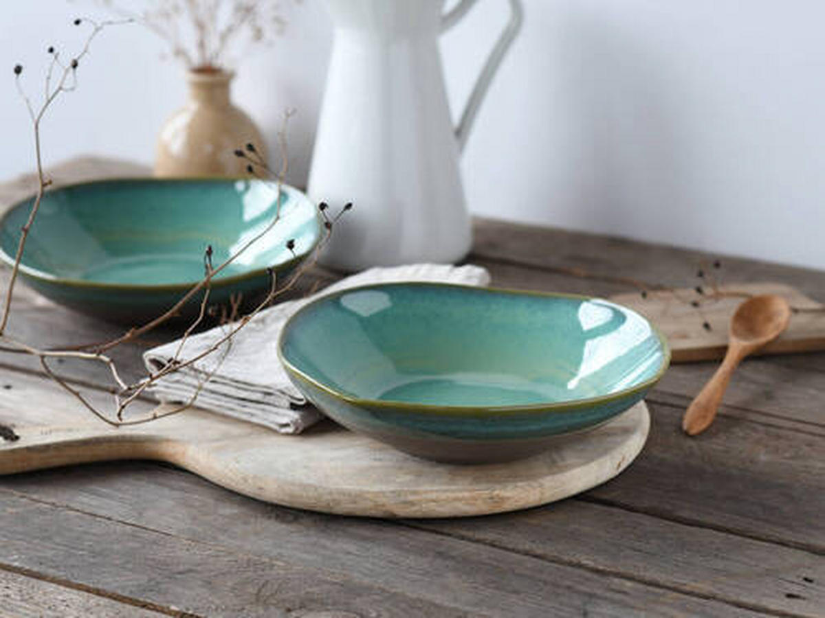 SCHÜSSELSET 2-teilig  - Olivgrün, Trend, Keramik - Creatable