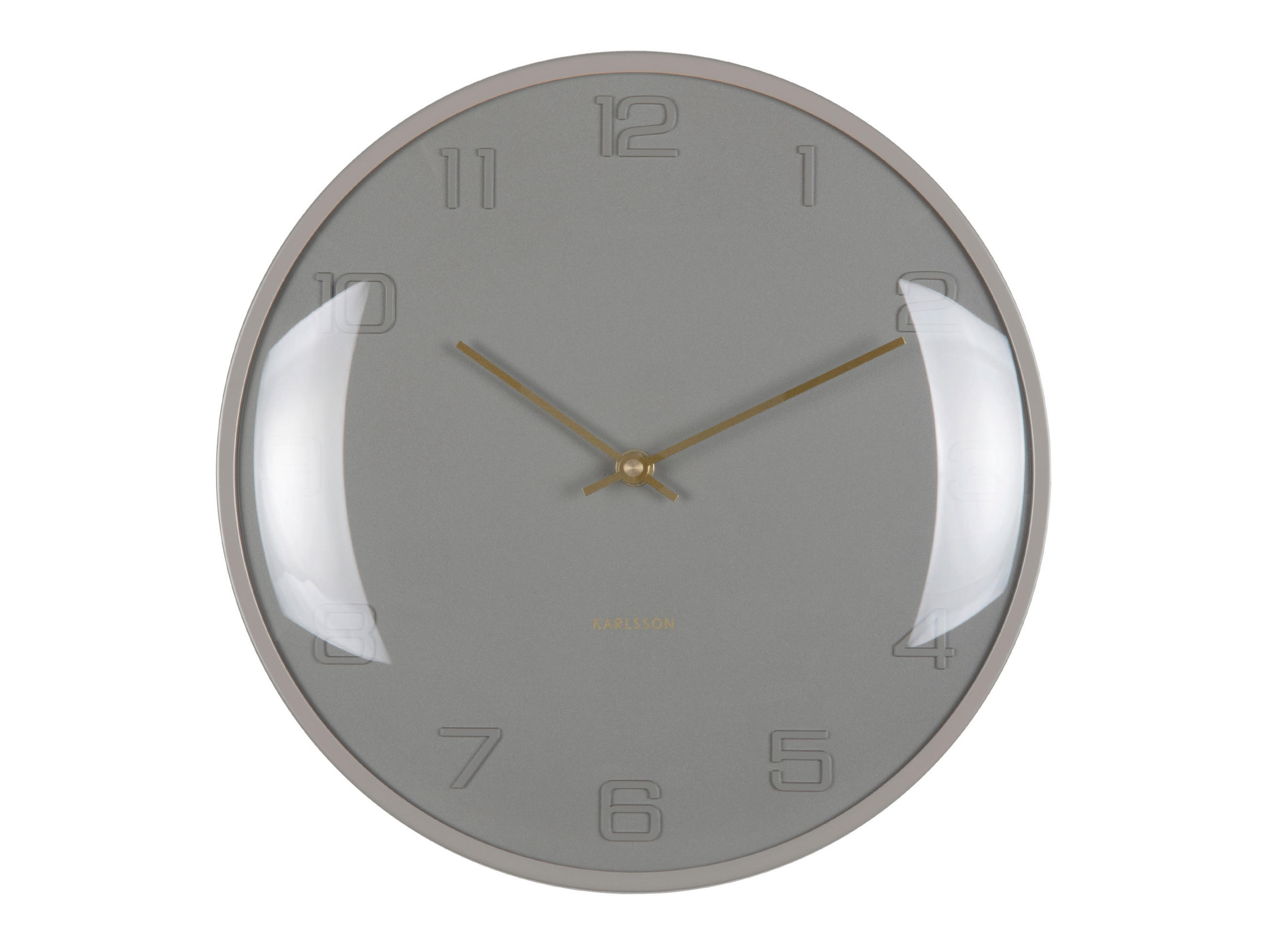 WANDUHR Fuerte Grau  - Grau, Basics, Metall (30.5cm) - Karlsson